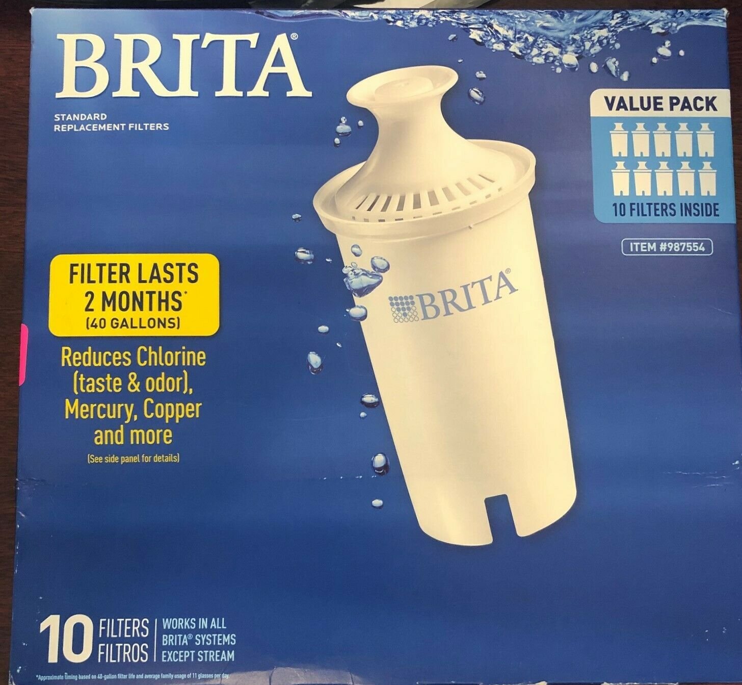 Brita 9 Pack Pitcher Replacement Filters Model OB03  item #987554 9 Filters