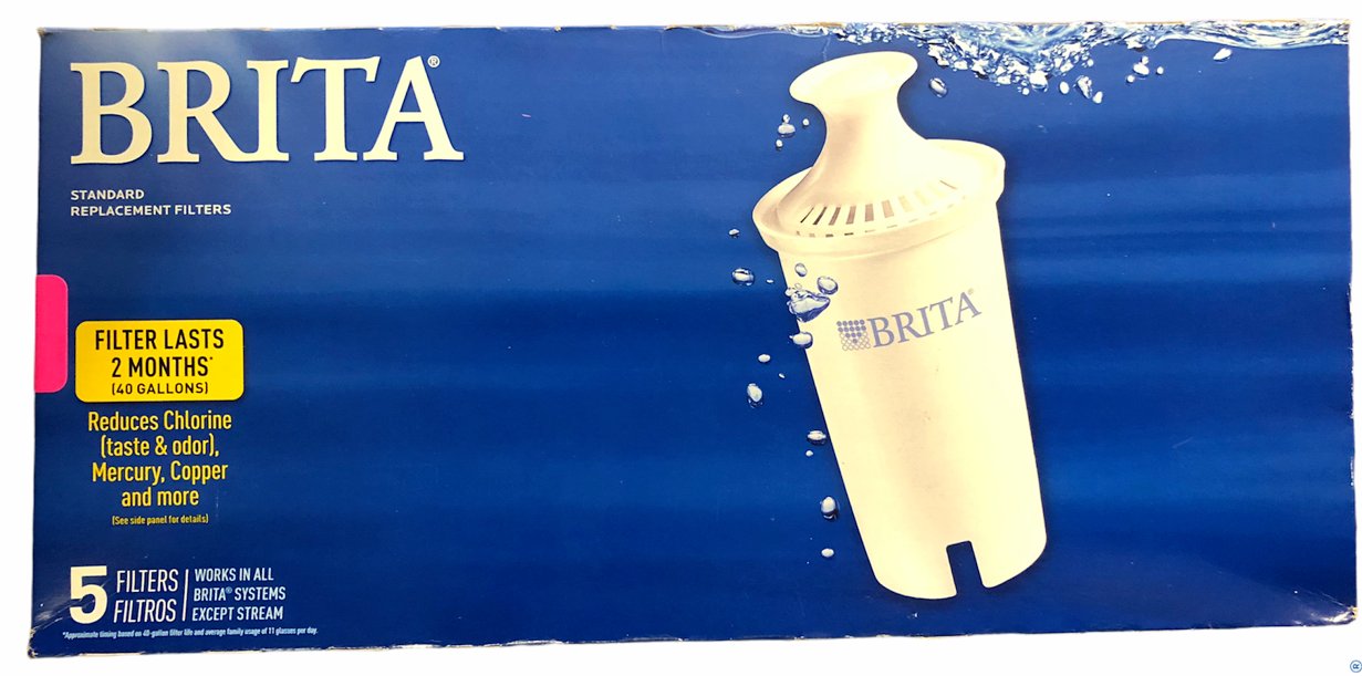 Brita Standard Water Filter Replacement Filter For Pitchers and Dispenser 5 Pack