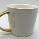 Starbucks 2015 White with Gold Handle Coffee Mug 14 Fl. Oz.