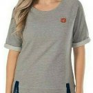 Auburn Tigers Touchdown Terry Top NWT Size S Roll Up Short Sleeves