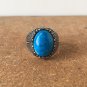 Heavy men rings , 925 Sterling silver Turquoise blue stone