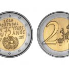 2 Euro Coin Commemorative Portugal 75 years UN - x 10 Units  not circulated