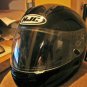 HJC SOLID BLACK MOTORCYCLE HELMET