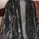BLACK WINTER FUR COAT -REVERSABLE- W/ HOOD