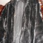 BLACK WINTER FUR COAT -REVERSABLE- W/ HOOD