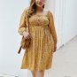 Printed Square Collar Dress