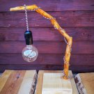 Standing lamp made of branches, handmade.