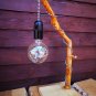 Standing lamp made of branches, handmade.