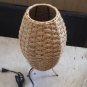 Hand Bamboo Wicker Rattan Table Lamp Fixture Asian Rustic Country Night Standing