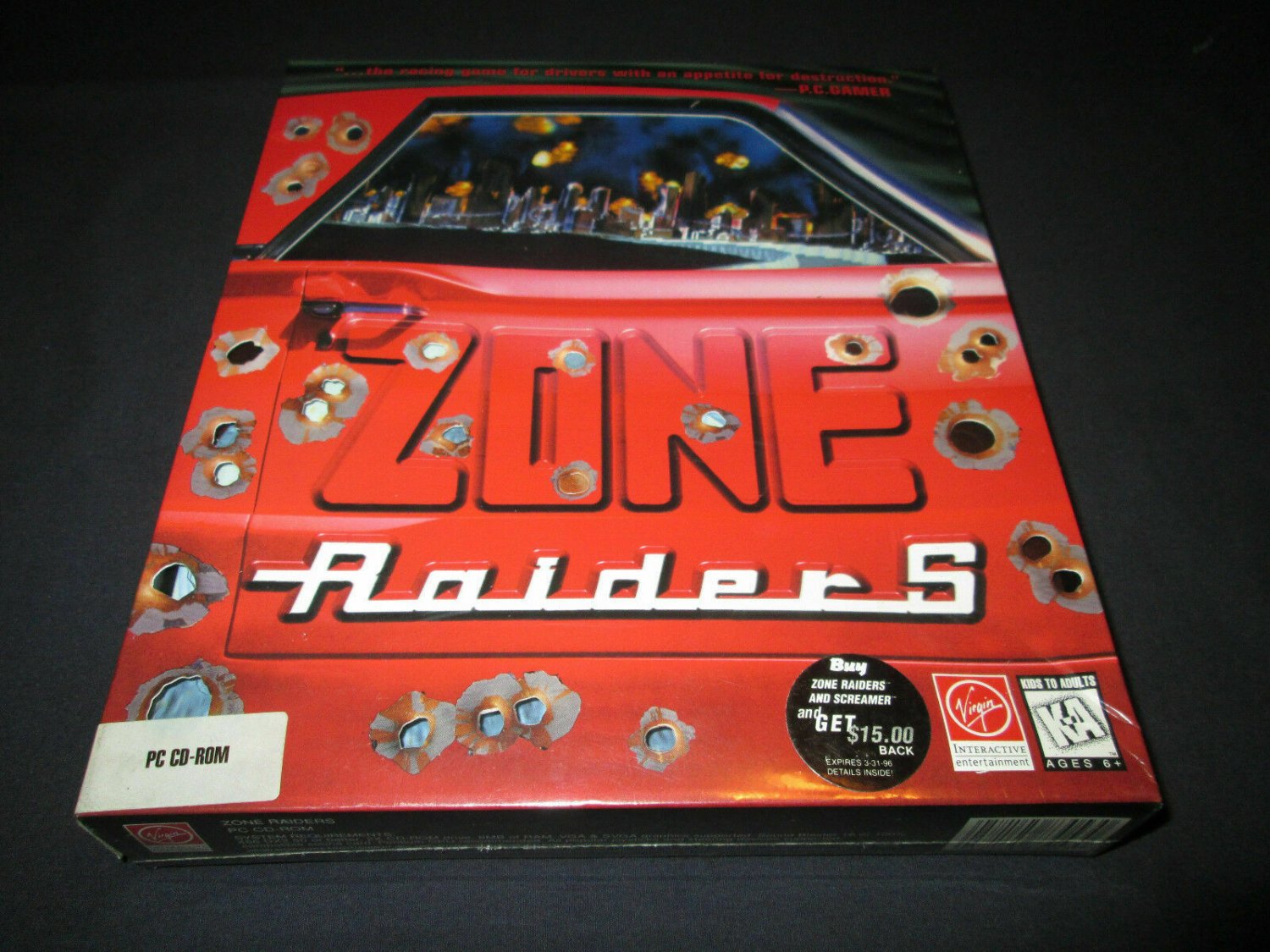1996 Zone Raiders PC Game MS-DOS - BRAND NEW + SEALED BIG BOX! NIB VIRGIN
