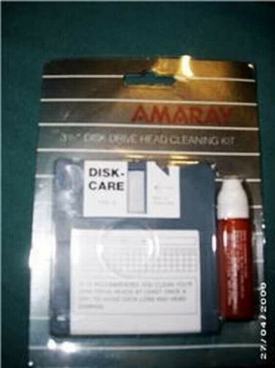 NEW Professional 3.5" Floppy Disk Drive Cleaner w/ Solution Kit EASY TO USE NIB