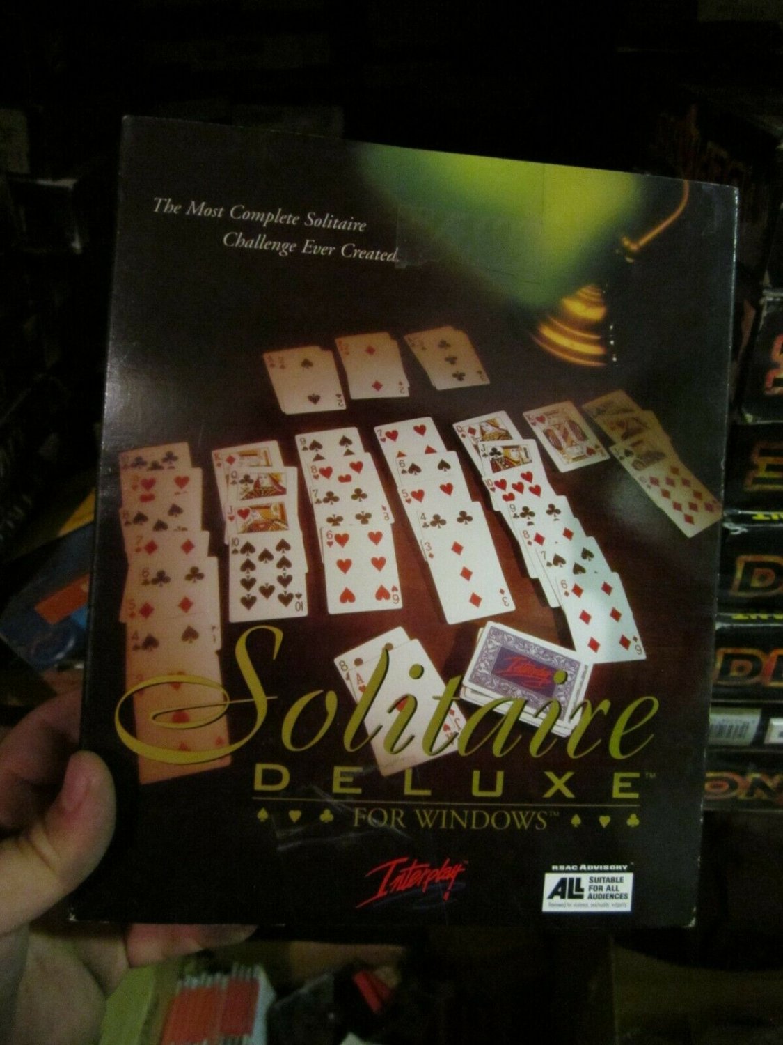 Solitaire Deluxe Big Box PC Windows 95 *Interplay* RARE