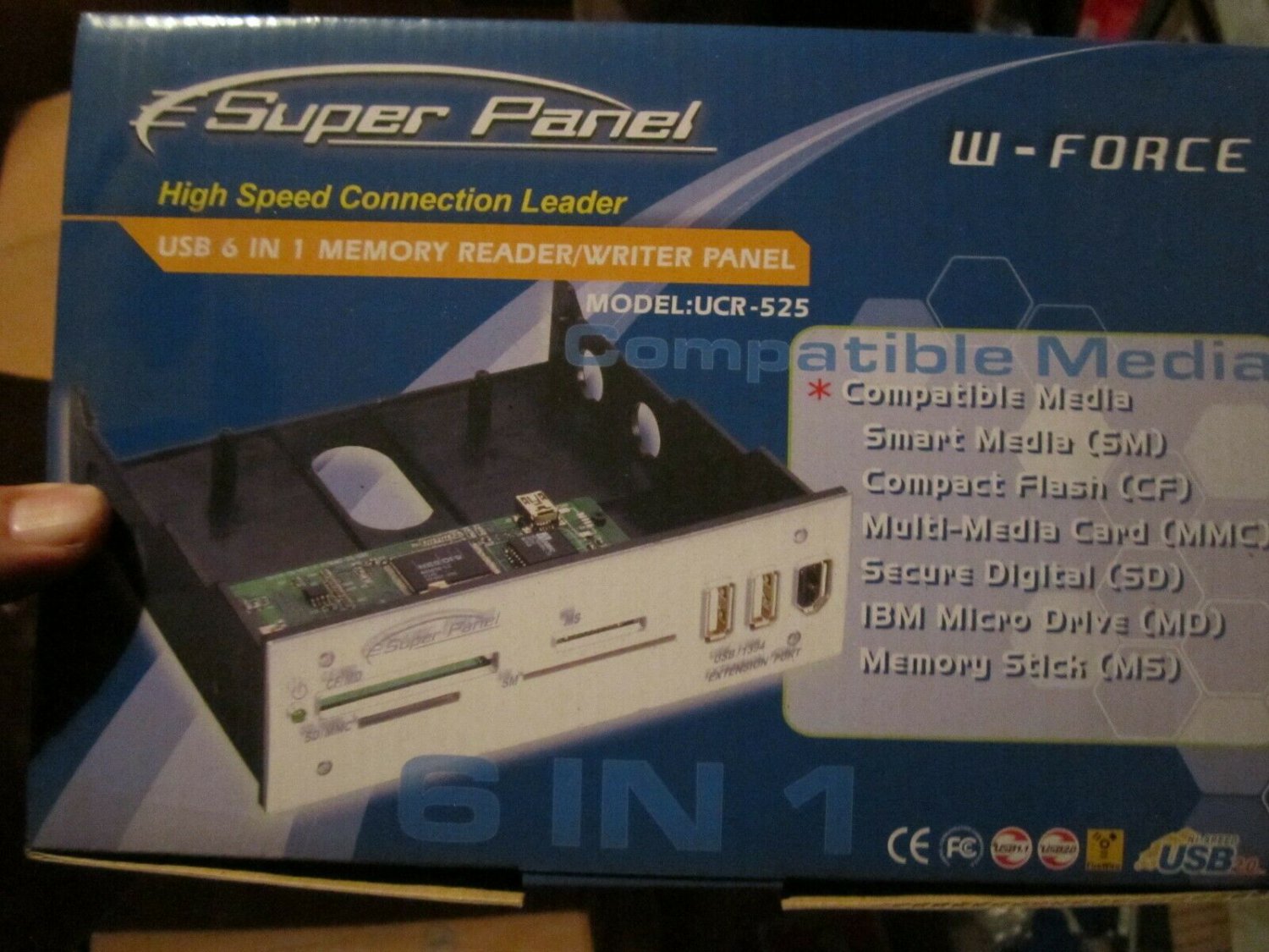 Mutli-Card Reader w/ Built-in Multimedia 5.25" Bay Mount Panel Usb firewire NEW