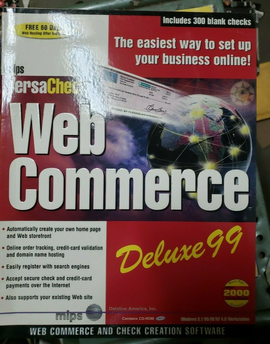 VersaCheck WebCommerce Deluxe Includes 300 blank checks Versa Check printing NEW