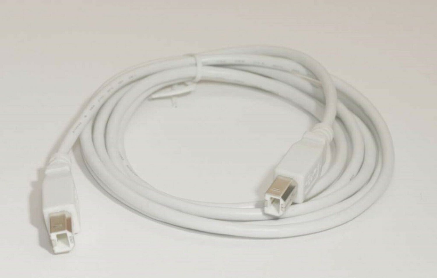 Pc Concepts 6ft USB Type-B Male to USB Type-B Male USB usb b to usb b Clear NEW