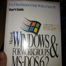 SEALED Microsoft Windows 3.11 Workgroups & MS-DOS 6.2 PC User's Guide COA RARE