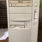 Vintage Retro PC Case Beige Computer Case ATX Retro Tower White USED celeron 14