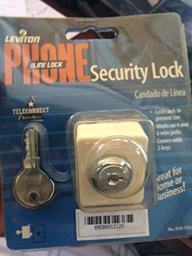 Leviton Phone Jack Lock - Locks onto the Phone Jack Making it Impossible to C...