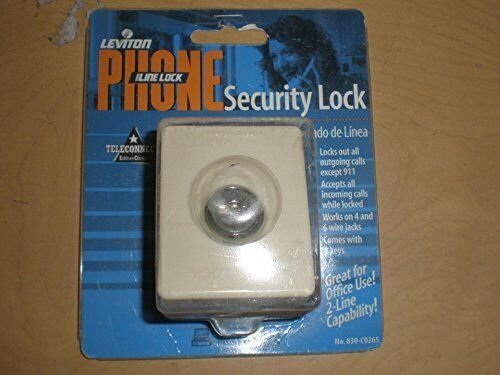 Leviton Phone Security Lock - Locks Out ALL Outgoing Calls Except 911 - Accep...