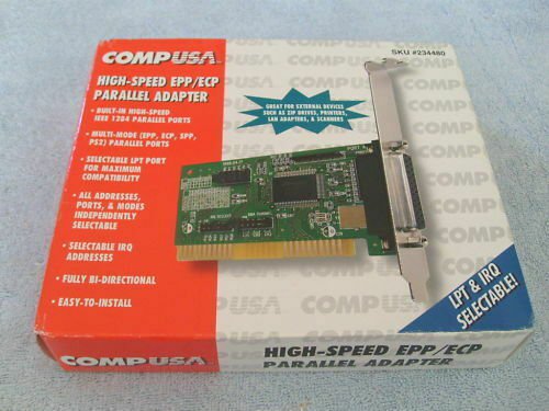 Compusa Fast Parallel I/O High-Speed IEEE 1284 EPP/ECP Parallel Port Adapter NIB