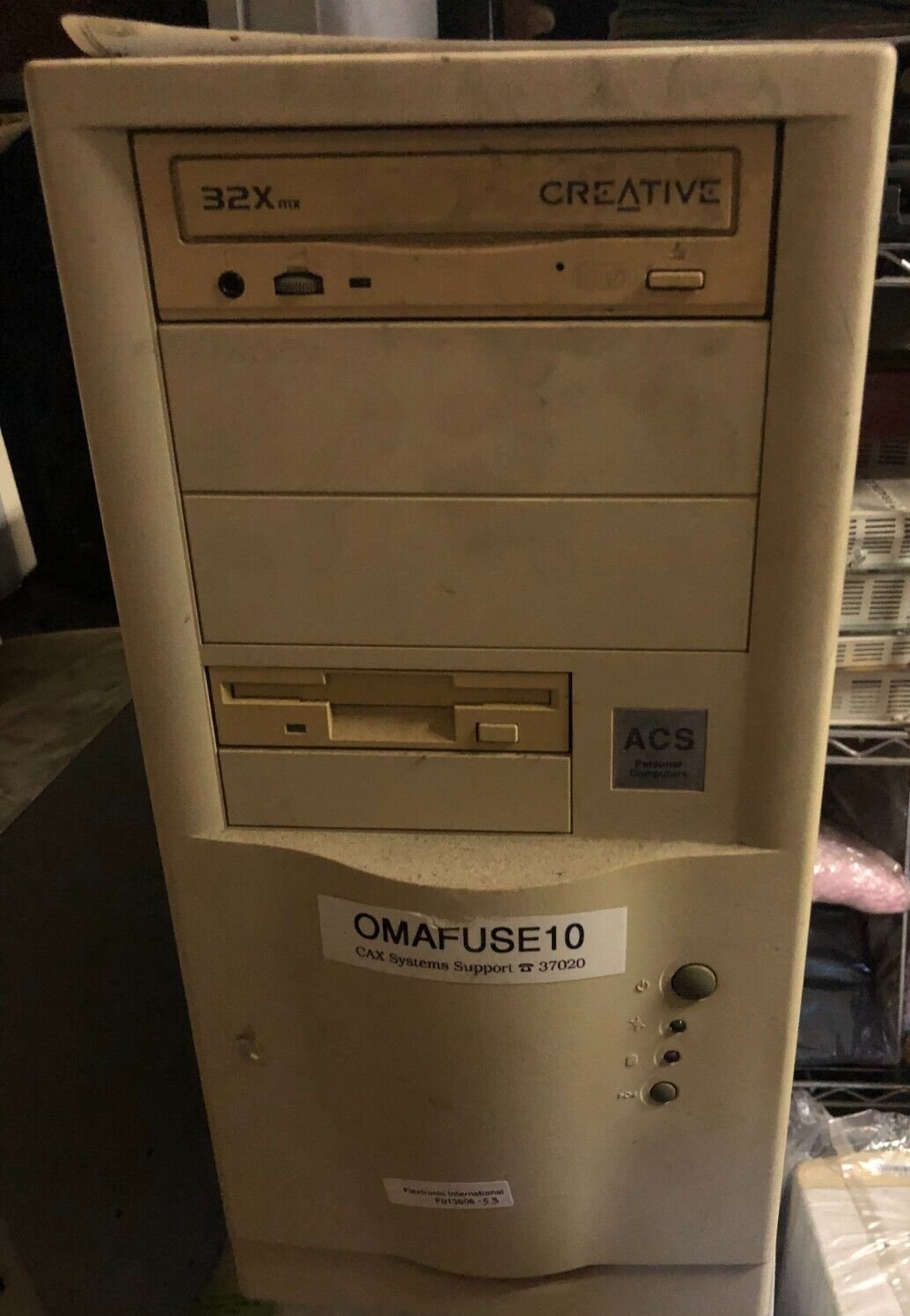 Vintage Retro PC Case Beige Computer Case ATx at   mid Power White Used full a8