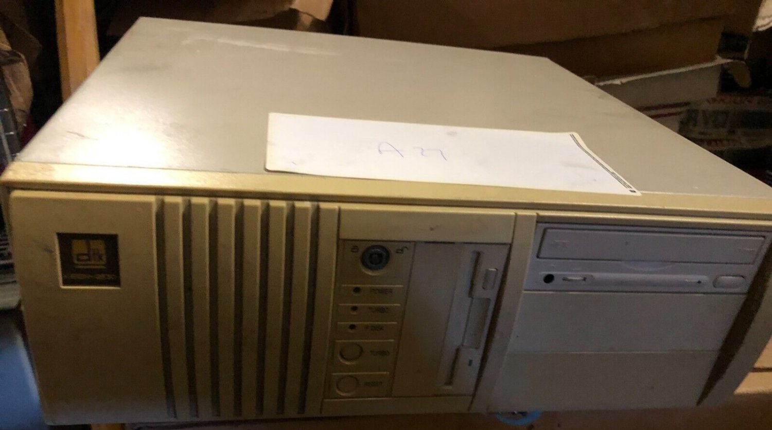 Vintage Retro PC Case Beige Computer Case AT Desktop Used 386 dtk keen-2530  a27