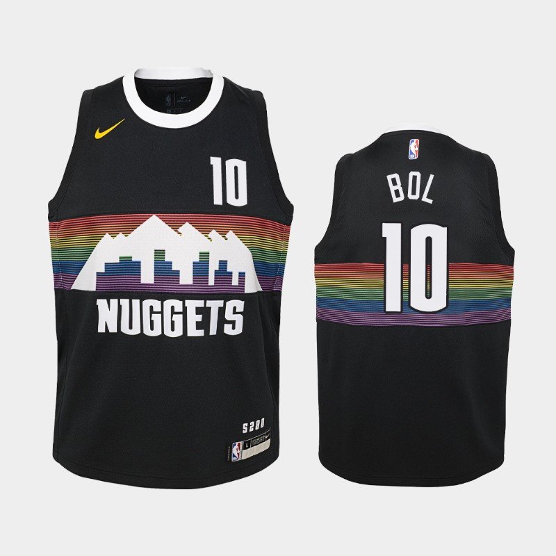 Youth Denver Nuggets 10 Bol Bol Black jersey