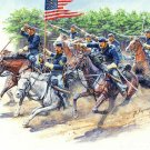 Charge of the Union cavalry Civil War in Art 8x11" CANVAS art Print