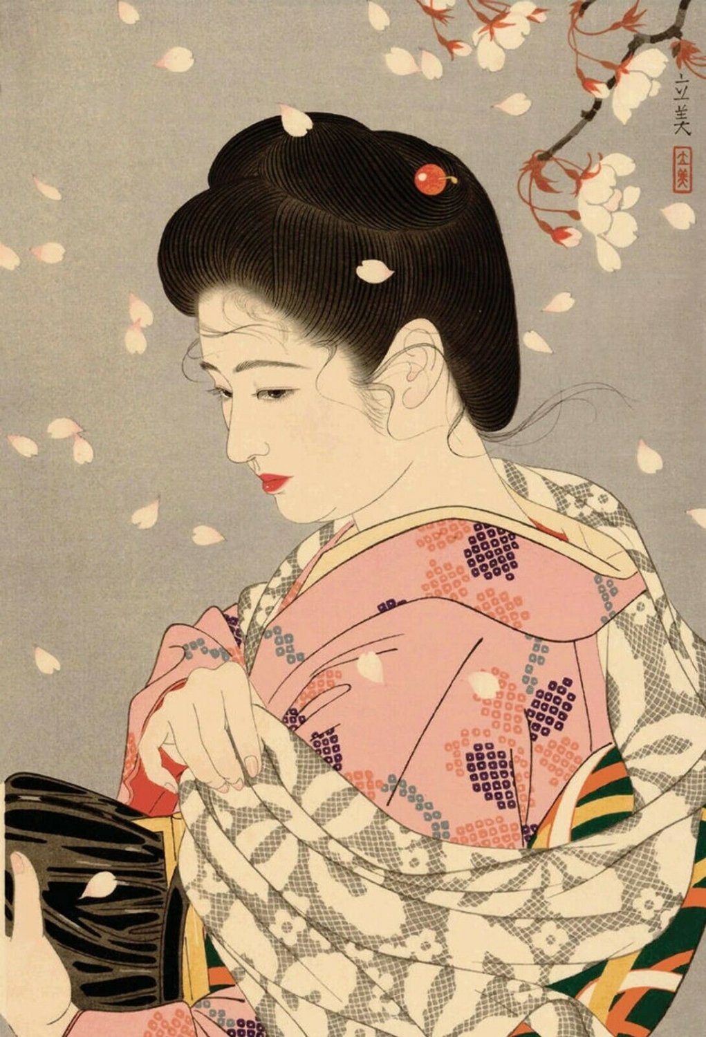 Japanese Geisha style 5  8x11" CANVAS art Print