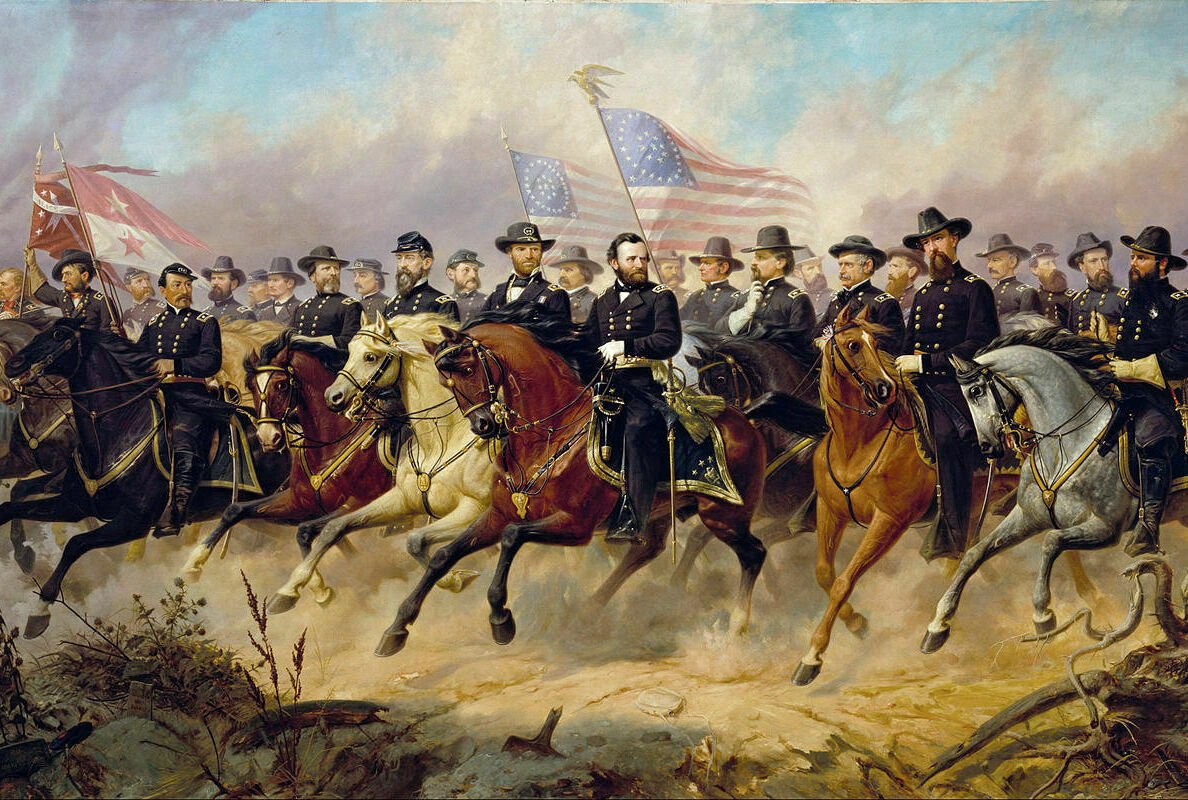 Grant and His Generals American US Civil War  8x11" CANVAS art Print