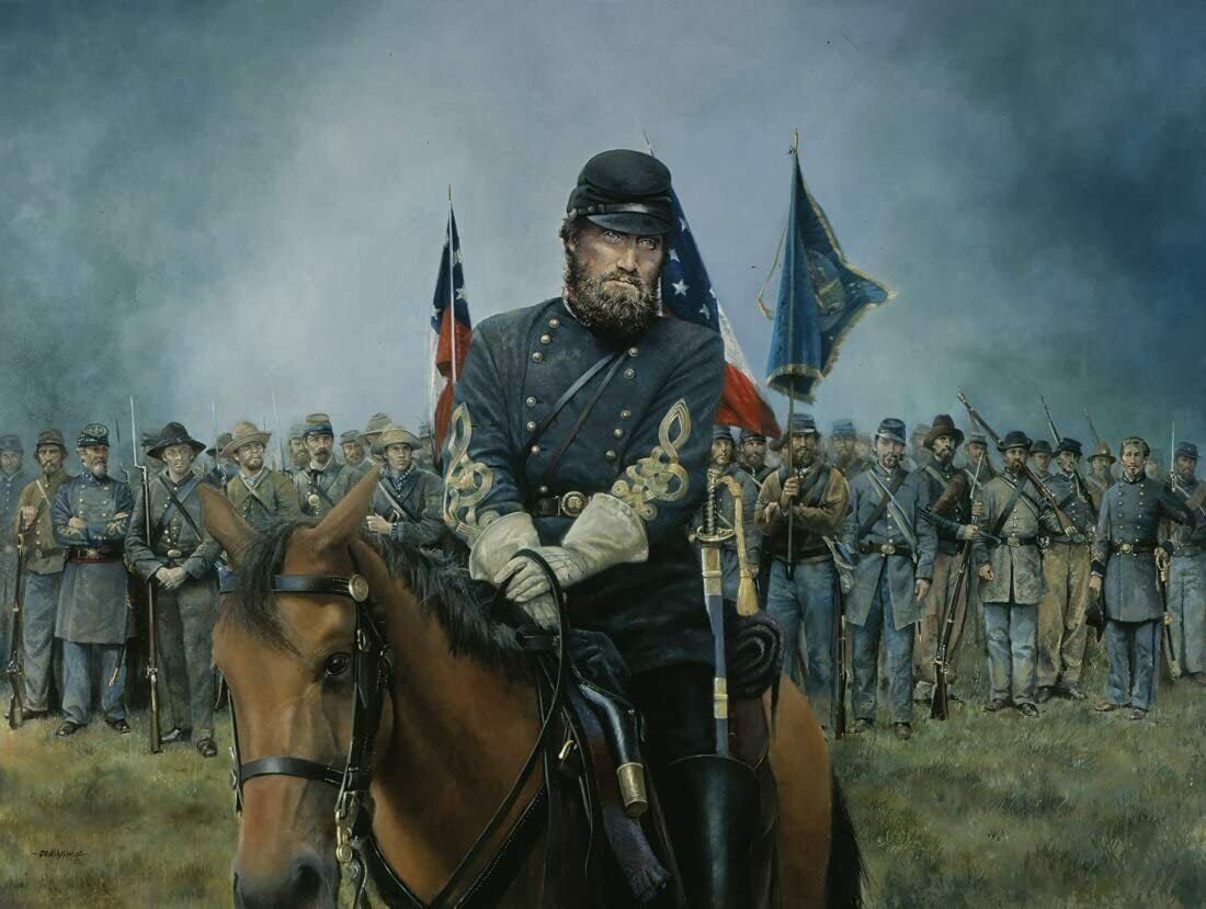 UK Thomas Jonathan (Stonewall) Jackson by Chris C 8x11" CANVAS art Print