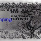 South Vietnam Rare paper money unissued 1960 200 dong reproduction on Canvas