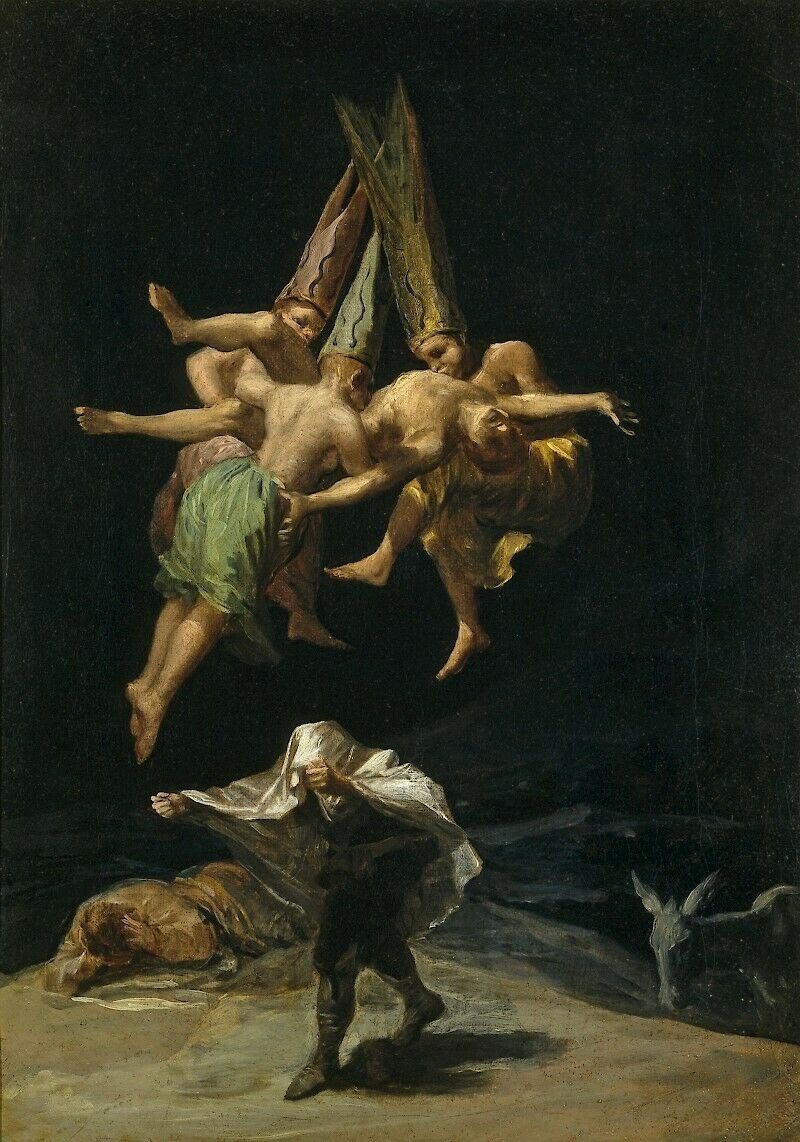 Francisco de Goya, lucientes The Wtches fFight 1797 8x11" CANVAS art Print