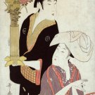 Japanese Geisha style 4 8x11" CANVAS art Print