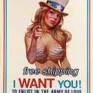 Army Enlist. A VINTAGE ADULT FILM MOVIE POSTER PRINT 8'5x11 photo paper