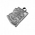 Arizona state necklace or bracelet pendant. 925 Silver pendant. Free shipping.