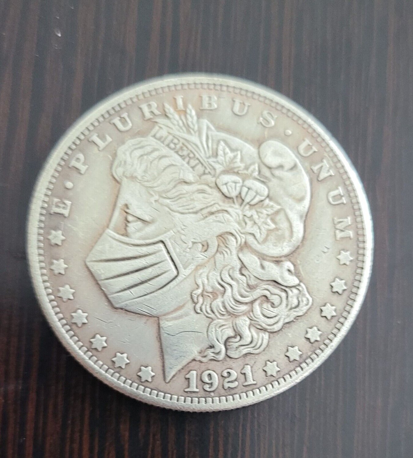 Hobo Nickel Morgan Dollar Face Mask Protection 1oz.  Hobo Biker Coin
