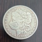 Hobo Nickel Morgan Dollar Face Mask Protection 1oz.  Hobo Biker Coin