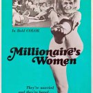 Millionaire's  Women. A VINTAGE ADULT FILM MOVIE POSTER PRINT 8'5x11 photo paper