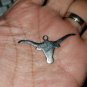 Texas Long Horn Pendant 925 Sterling Silver. Great souvenir, Free Shipping