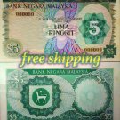 VERY RARE Malaysia $5 unissued Banknotes reproduction Matte or Glossy paper