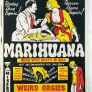 Marihuana.  VINTAGE ADULT FILM MOVIE POSTER PRINT 8'5x11 photo paper