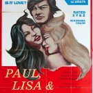 Paula, Lisa, Caroline. VINTAGE ADULT FILM MOVIE POSTER PRINT 8'5x11 photo paper