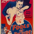 Fool of Desires.  A VINTAGE ADULT FILM MOVIE POSTER PRINT 8'5x11 photo paper