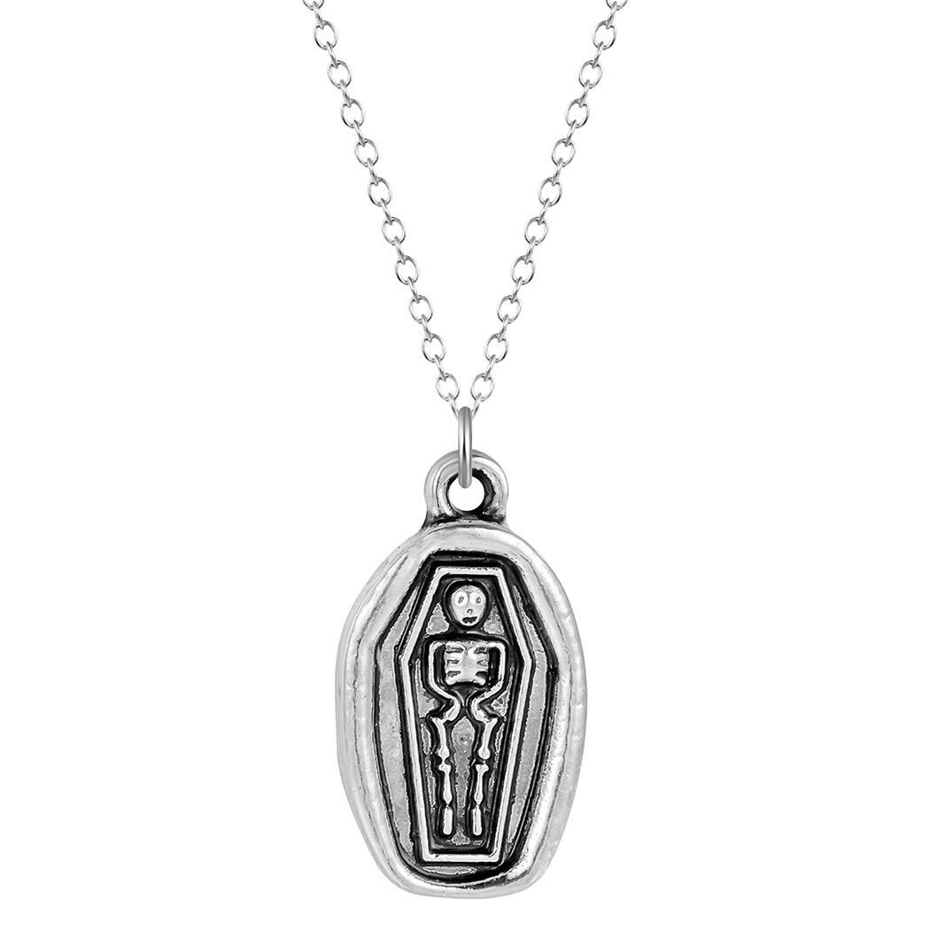 Memento Mori Skeleton QIMING Necklace Unisex Vintage Pendant Jewelry