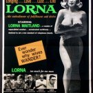 Lorna. A VINTAGE ADULT FILM MOVIE POSTER PRINT 8'5x11 photo paper
