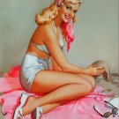 Sexy Vintage Pin up Girls print reproduction on  8.5x11 gloss photo paper.