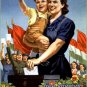 Vintage Hungary Communist posters war propaganda reproduction on Canvas paper