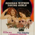 Desires Within Girls.  VINTAGE ADULT FILM MOVIE POSTER PRINT 8'5x11 photo paper
