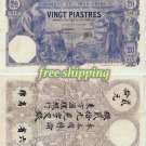 French Indochina 20 Piastres 1909-1920 Saigon reproduction Matte or Glossy paper
